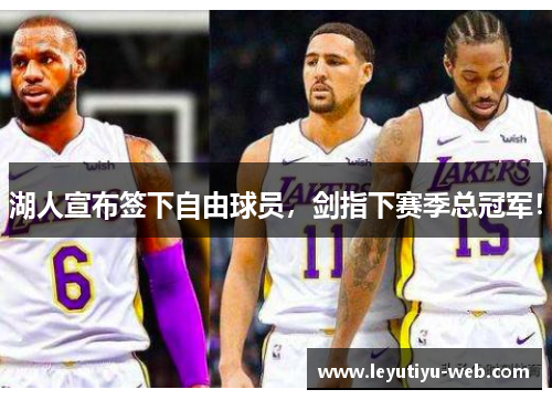 湖人宣布签下自由球员，剑指下赛季总冠军！
